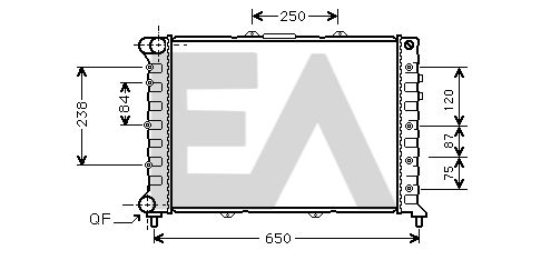 31R03019 EACLIMA Радиатор, охлаждение двигателя