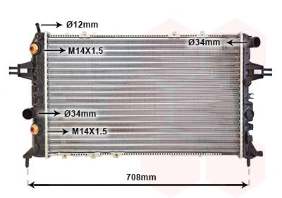 37002253 VAN WEZEL Радиатор, охлаждение двигателя