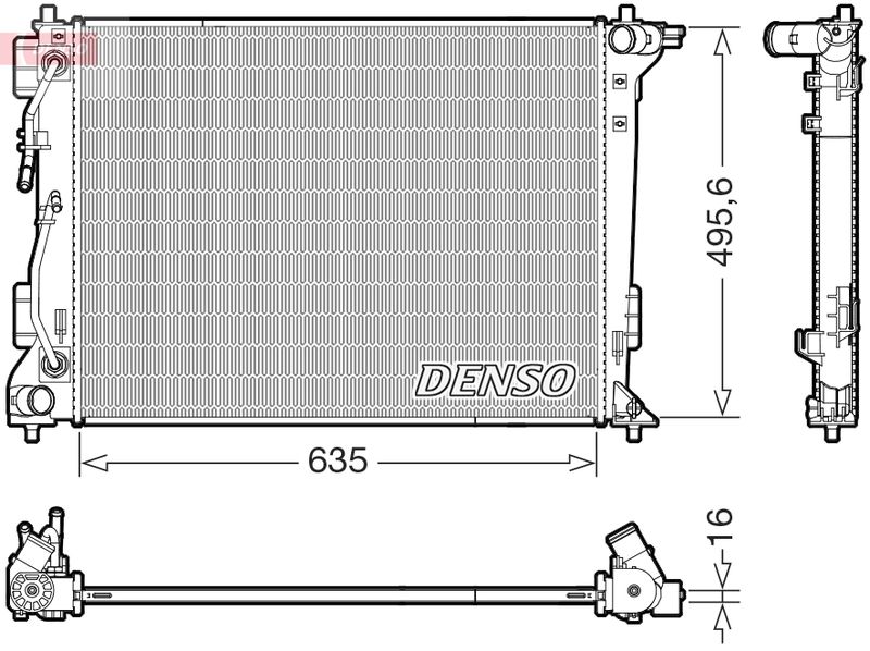 DRM41036 DENSO Радиатор, охлаждение двигателя