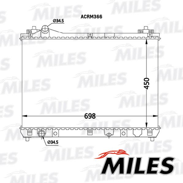 ACRM366 MILES Радиатор, охлаждение двигателя