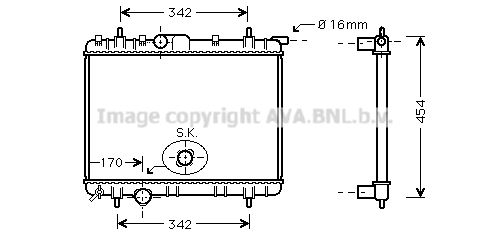 PEA2247 AVA QUALITY COOLING Радиатор, охлаждение двигателя