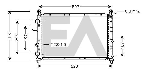 31R25018 EACLIMA Радиатор, охлаждение двигателя