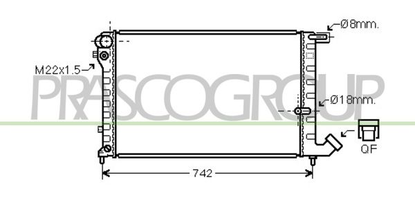 CI032R018 PRASCO Радиатор, охлаждение двигателя