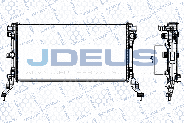 M0231020 JDEUS Радиатор, охлаждение двигателя