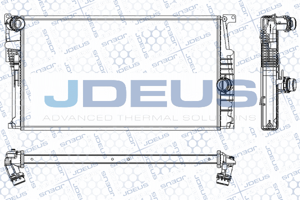 RA0050770 JDEUS Радиатор, охлаждение двигателя