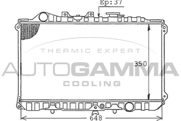 100505 AUTOGAMMA Радиатор, охлаждение двигателя