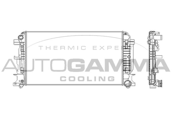 104534 AUTOGAMMA Радиатор, охлаждение двигателя