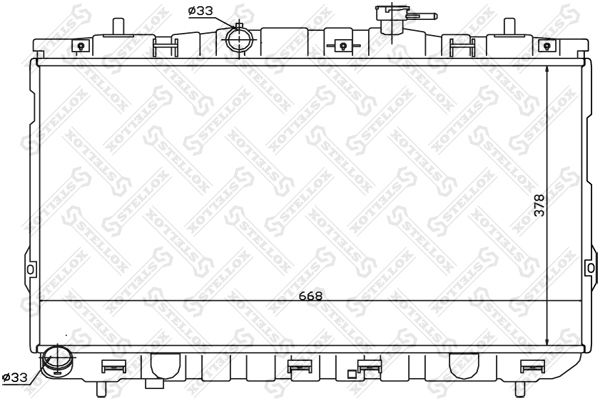 1025472SX STELLOX Радиатор, охлаждение двигателя