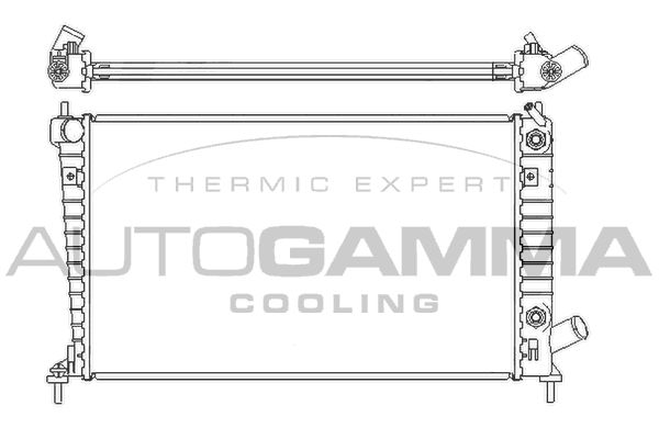 107051 AUTOGAMMA Радиатор, охлаждение двигателя