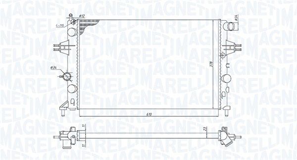 350213970000 MAGNETI MARELLI Радиатор, охлаждение двигателя