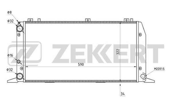 MK1019 ZEKKERT Радиатор, охлаждение двигателя