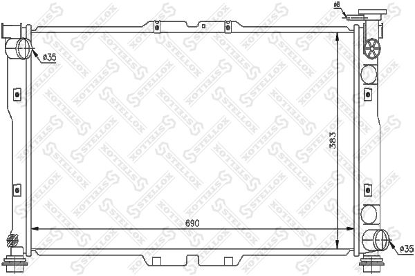 1026473SX STELLOX Радиатор, охлаждение двигателя