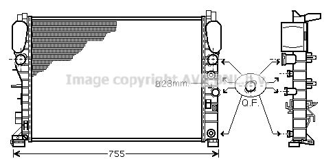 MSA2341 AVA QUALITY COOLING Радиатор, охлаждение двигателя