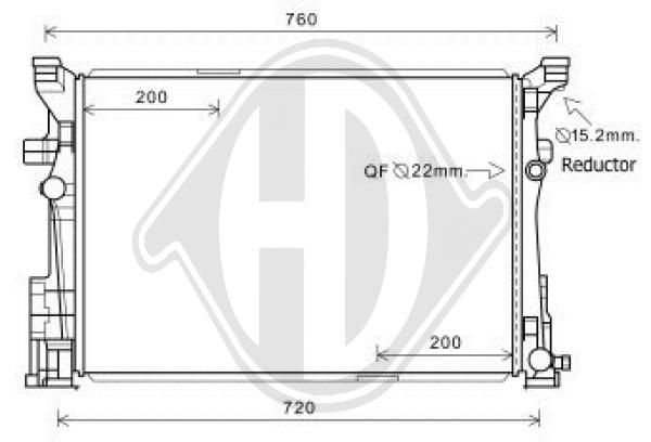 DCM2439 DIEDERICHS Радиатор, охлаждение двигателя