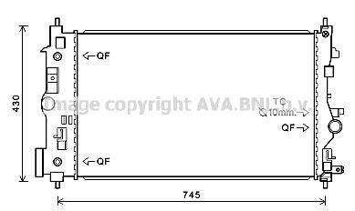 OL2546 AVA QUALITY COOLING Радиатор, охлаждение двигателя