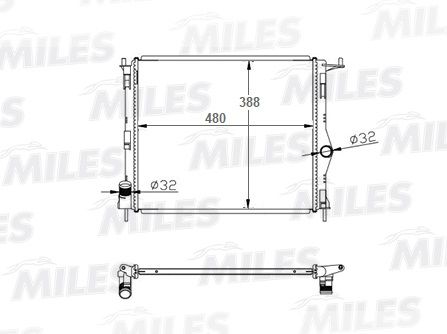 ACRB004 MILES Радиатор, охлаждение двигателя
