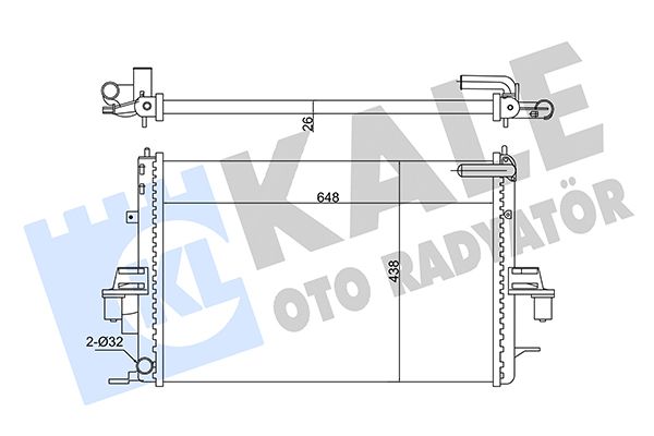 345955 KALE OTO RADYATÖR Радиатор, охлаждение двигателя