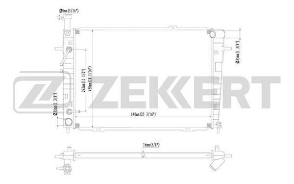 MK1191 ZEKKERT Радиатор, охлаждение двигателя