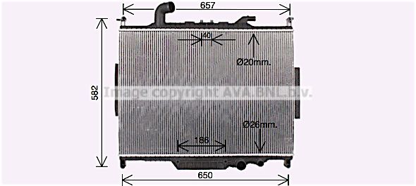 AU2336 AVA QUALITY COOLING Радиатор, охлаждение двигателя