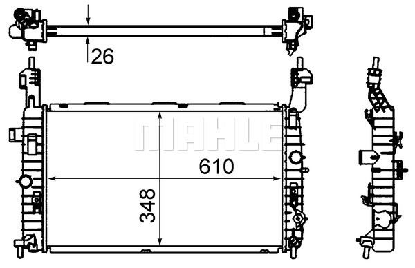 CR833000S MAHLE Радиатор, охлаждение двигателя