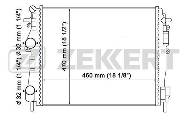 MK1299 ZEKKERT Радиатор, охлаждение двигателя