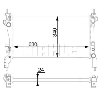 CR1122000S MAHLE Радиатор, охлаждение двигателя