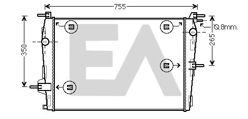 31R60160 EACLIMA Радиатор, охлаждение двигателя