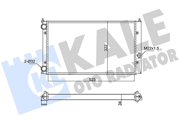 348245 KALE OTO RADYATÖR Радиатор, охлаждение двигателя
