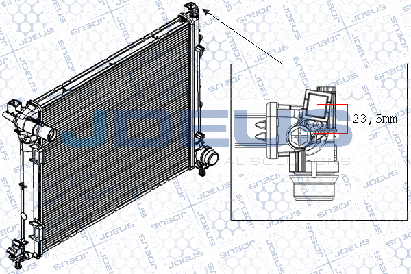 RA0111250 JDEUS Радиатор, охлаждение двигателя