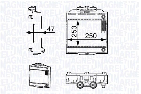 350213139300 MAGNETI MARELLI Радиатор, охлаждение двигателя