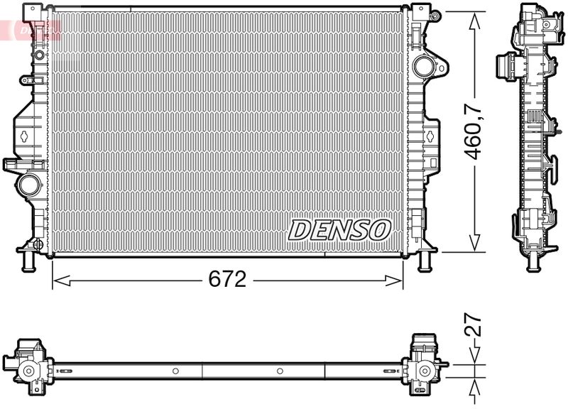 DRM10115 DENSO Радиатор, охлаждение двигателя