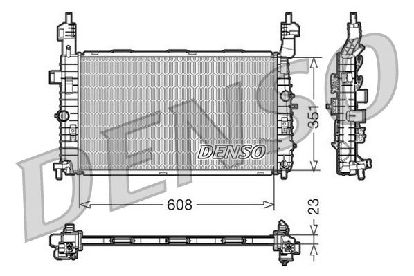 DRM20092 DENSO Радиатор, охлаждение двигателя