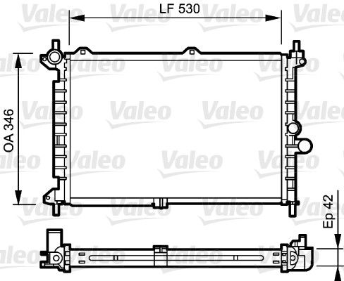 734242 VALEO Радиатор, охлаждение двигателя