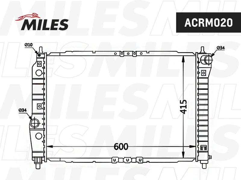 ACRM020 MILES Радиатор, охлаждение двигателя