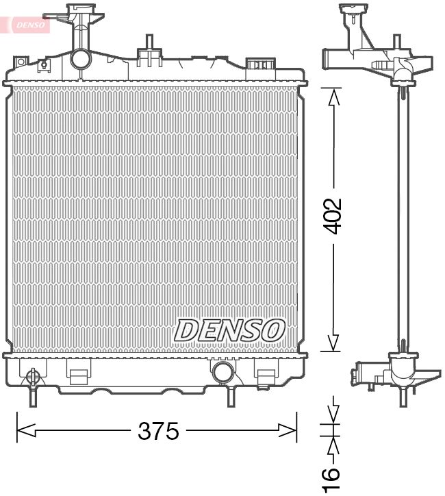 DRM45041 DENSO Радиатор, охлаждение двигателя