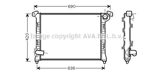 BWA2314 AVA QUALITY COOLING Радиатор, охлаждение двигателя