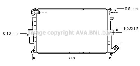 CN2125 PRASCO Радиатор, охлаждение двигателя