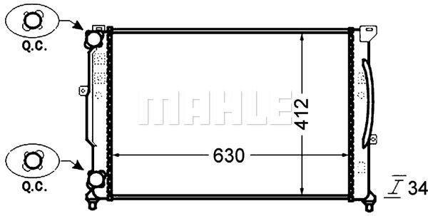 CR1423000P MAHLE Радиатор, охлаждение двигателя