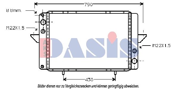 181240N AKS DASIS Радиатор, охлаждение двигателя