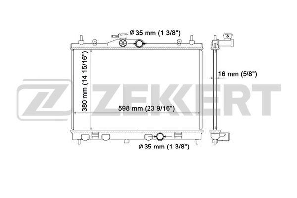 MK1532 ZEKKERT Радиатор, охлаждение двигателя