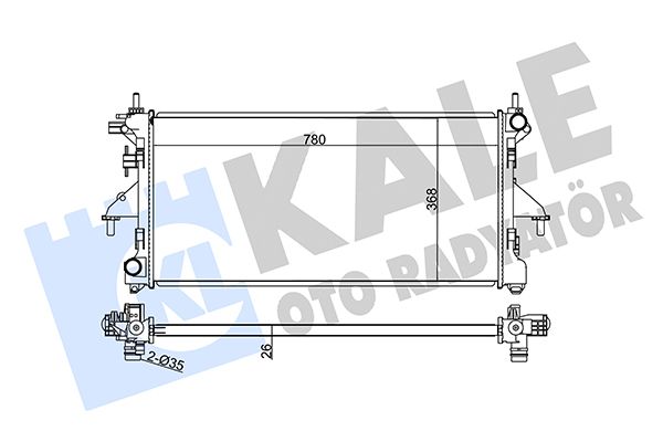 347470 KALE OTO RADYATÖR Радиатор, охлаждение двигателя