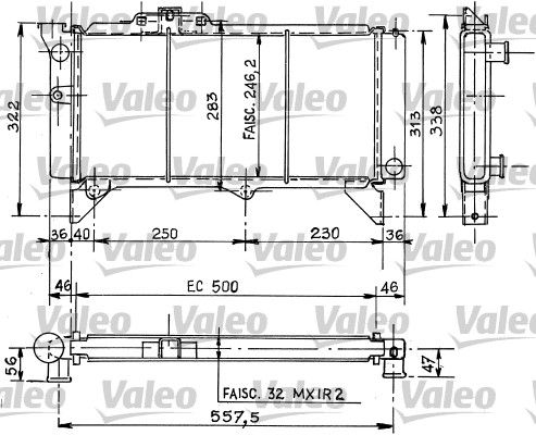 883952 VALEO Радиатор, охлаждение двигателя