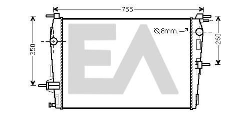 31R60082 EACLIMA Радиатор, охлаждение двигателя