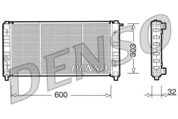 DRM26004 DENSO Радиатор, охлаждение двигателя