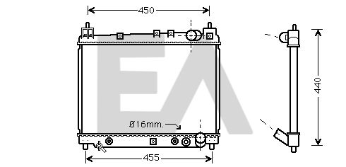 31R71128 EACLIMA Радиатор, охлаждение двигателя