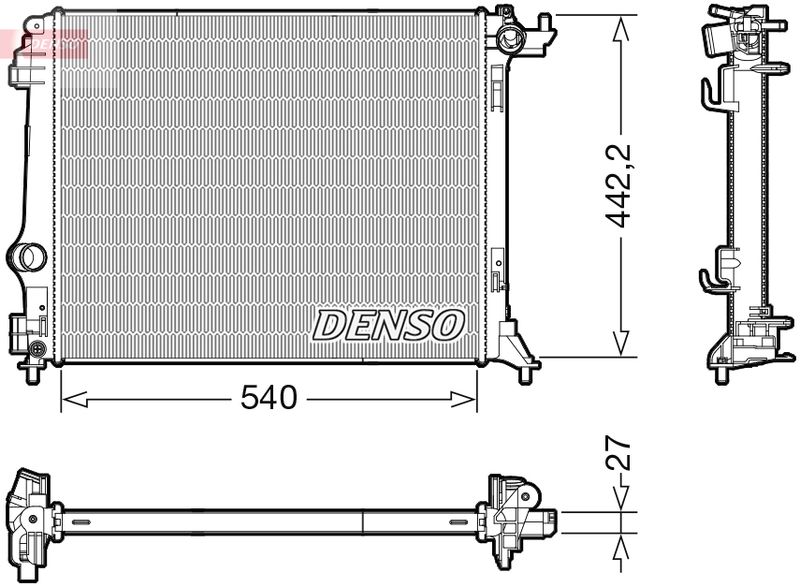 DRM23116 DENSO Радиатор, охлаждение двигателя