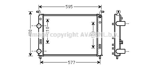 FT2370 AVA QUALITY COOLING Радиатор, охлаждение двигателя