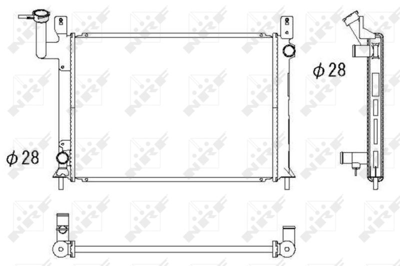 516861 NRF Радиатор, охлаждение двигателя