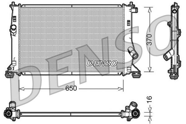 DRM10076 DENSO Радиатор, охлаждение двигателя