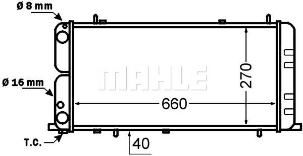 CR140000S MAHLE Радиатор, охлаждение двигателя